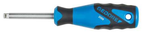 Gedore - NO.2098 Driving Handle 1/4" Drive - For hand-operated sockets with square drive as per DIN 3120, ISO 1174 - 6171480
