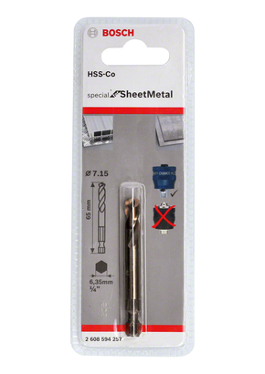 Bosch: pilot drills  - Pilot drill Plus HSS-Co 7,15 x 65 mm -  SKU: 2608594257