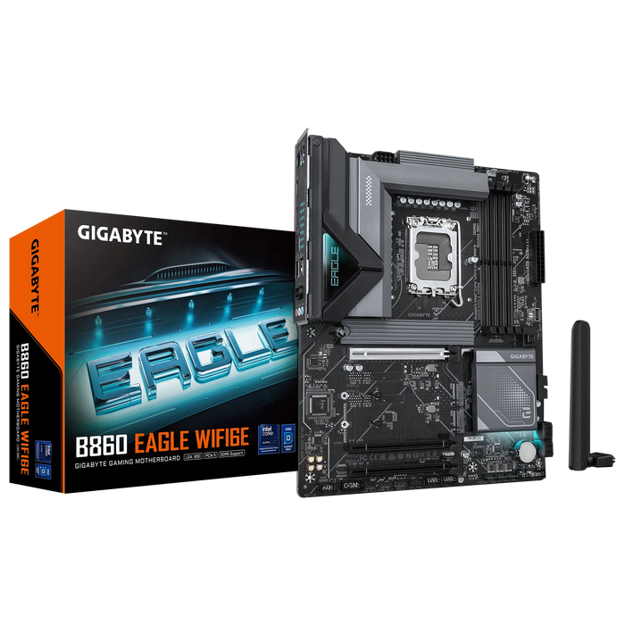 GIGABYTE Intel® B860 Chipset for LGA 1851; 4x DDR5; 3x M2; HDMI/DP ; ATX. Gigabyte