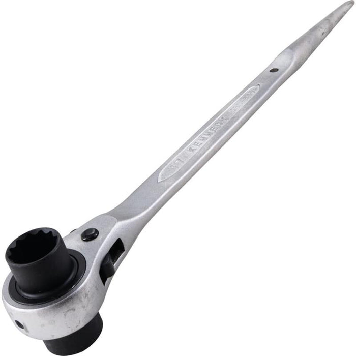 KENNEDY 13mm x 17mm Ratcheting Podger Wrench - Heavy Duty Construction & Scaffolding Tool