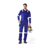DROMEX BOILERSUIT POSEIDON 220 W/REFL R/BLUE [38]  DW-POS220RTRB-O38