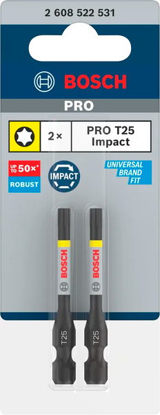 Bosch - Screwdriver bit PRO T25 Impact - 2608522534