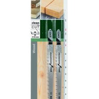 Bosch T234X Jigsaw Blades - Wood Cutting 2-Pack, HCS. Clean Cut. Compatible with Black+Decker, Makita, Skil & More!