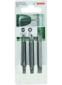 Bosch: Sets  - 3pc Double ended  S0,6x4,5-PH1, S0,8x5,5-PH2, S1,2x6,5-PH3, 60 mm -  SKU: 2609255959