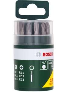 Bosch Sets - 10pc Screwdriver set PH,PZ,Soted -  2607019454