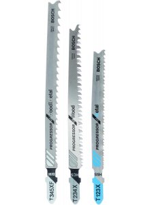 Bosch Jigsaw Blades Set: T123X, T234X, T345XF - Wood & Metal Cutting - Buy Online