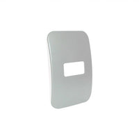 Major Tech One Single Mod Cover Plate SV/BK Trim (100mmx50mm) Horizontal VB6102SV