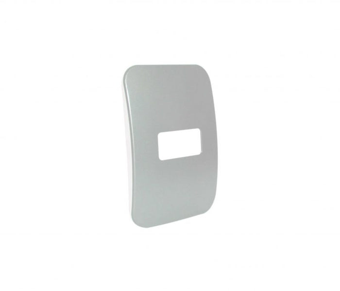 Major Tech One Single Mod Cover Plate SV/BK Trim (100mmx50mm) Horizontal VB6102SV