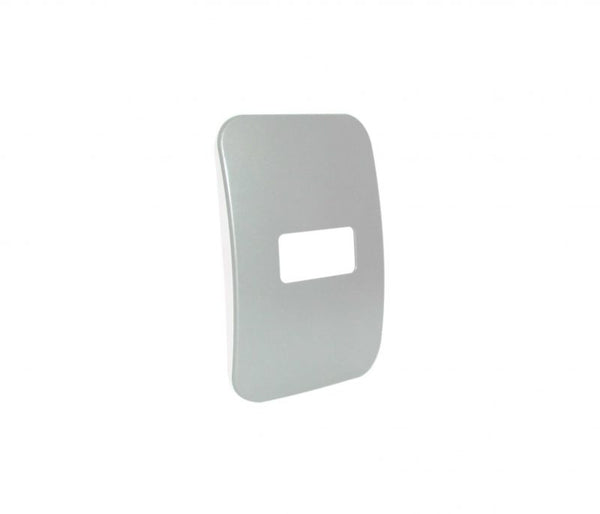 Major Tech One Single Mod Cover Plate SV/BK Trim (100mmx50mm) Horizontal VB6102SV
