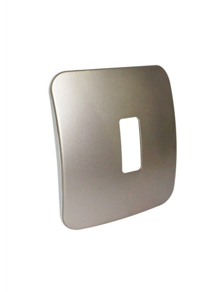 Major Tech One Single Mod Cover Plate BZ/WT Trim (100mmx100mm) Vertical V6201BZ