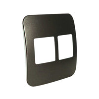Major Tech Two Double Mod Cover Plate BZ/WT Trim (100mmx50mm) VB6203BZ