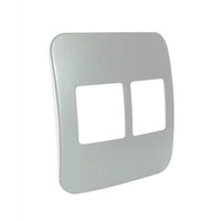 Major Tech Two Double Mod Cover Plate SV/WT Trim (100mmx50mm) VB6203SV