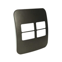Major Tech Four Single Mod Cover Plate BZ/WT Trim (100mmx100mm) Horizontal VB6206BZ