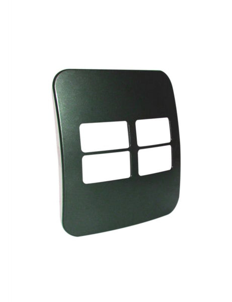 Major Tech Four Single Mod Cover Plate GM/WT Trim (100mmx100mm) Horizontal VB6206GM
