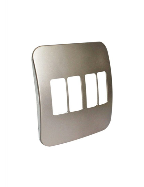 Major Tech Four Single Mod Cover Plate BZ/WT Trim (100mmx100mm) Vertical V6207BZ