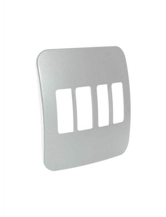 Major Tech VETi 1 - Four Single Module Vertical Cover Plate Black Trim - Modular | VB6207SV
