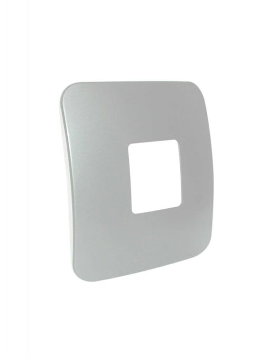 Major Tech One Double Mod Cover Plate SV/BK Trim (100mmx100mm)  VB6211SV