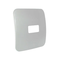 Major Tech One Single Mod Cover Plate SV/BK Trim (100mmx100mm) Horizontal VB6212SV
