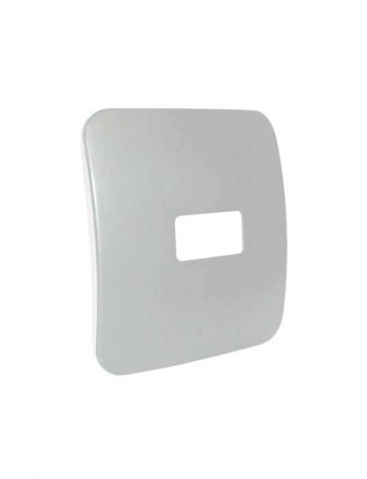 Major Tech One Single Mod Cover Plate SV/BK Trim (100mmx100mm) Horizontal VB6212SV