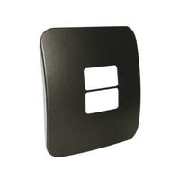 Major Tech Two Single Mod Cover Plate BZ/BK Trim (100mmx100mm) Horizontal VB6213BZ