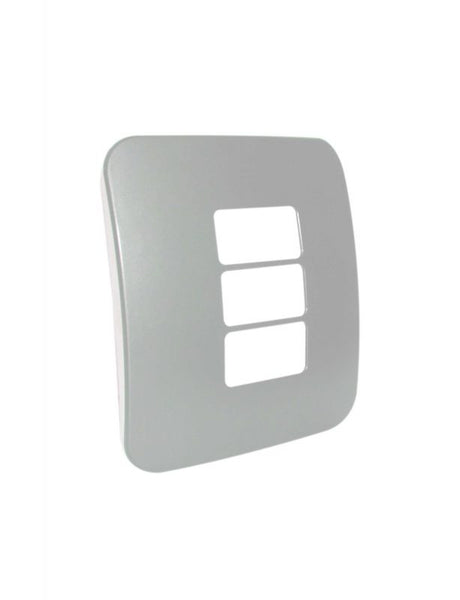 Major Tech Three Single Mod Cover Plate SV/WT Trim (100mmx50mm) Horizontal VB6214SV
