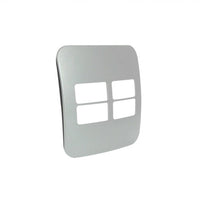 Major Tech Four Single Mod Cover Plate SV/WT Trim (100mmx100mm) Horizontal VB6206SV