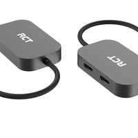 RCT 3-in-1 USB Type C hub with 2 HDMI; USB Type C Power pass-through and Multi-Steam Transport technology RCT Peripherals