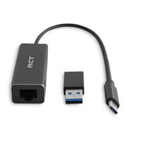 RCT USB 3.0 type Gigabit ethernet adapter with C & A converter. RCT Peripherals