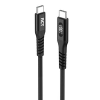 RCT USBC-USBC 2M Sync & Charge Cable DC20V/5A (Black with LED Display)