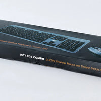 RCT Wireless Keyboard and Mouse Combo | 104-key Slimline Scissor Switch Keyboard | Wireless Optical Mouse; 1200DPI RCT Peripherals