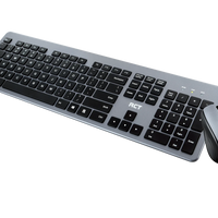 RCT Wireless Keyboard and Mouse Combo | 104-key Slimline Scissor Switch Keyboard | Wireless Optical Mouse; 1200DPI RCT Peripherals