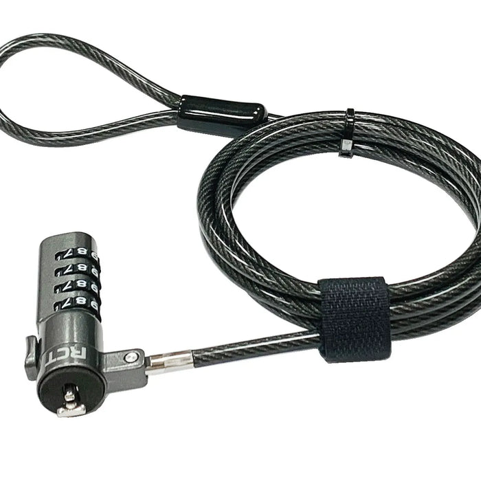 RCT 4 digit security lock; T-Bar/Kensington lock compatible plus adapter kit for devices with no slot; 1.5m RCT Peripherals