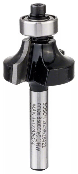 Bosch: Router bits  - Rounding over bits 1/4", R1 6,3 mm, D 25,4 mm, L 13,2 mm, G 54 mm -  SKU: 2608628421