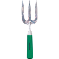 Cromwell Stainless Steel Hand Fork - Green Plastic Handle Garden Tool - RTL5222400K