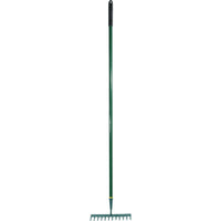 Rutland C/S GARDEN RAKE RUBBER GRIPALUMINIUM SHAFT (12 TEETH)