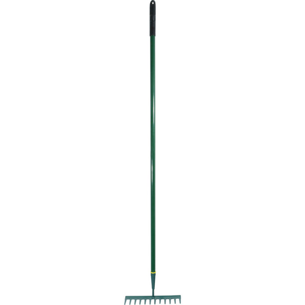 Rutland C/S GARDEN RAKE RUBBER GRIPALUMINIUM SHAFT (12 TEETH)