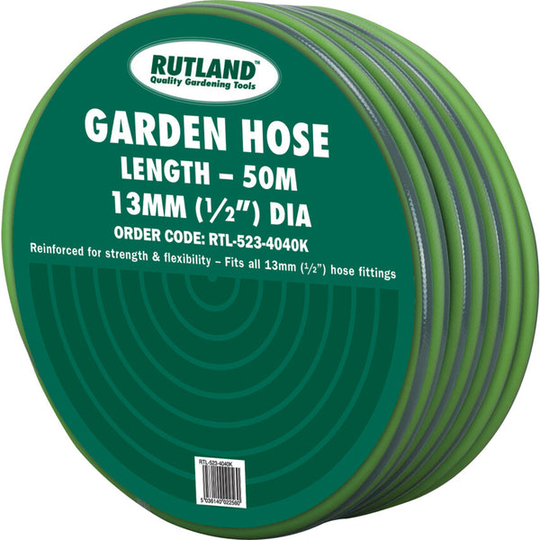 Rutland 50M REINFORCED GARDEN HOSE COIL 1/2" BORE