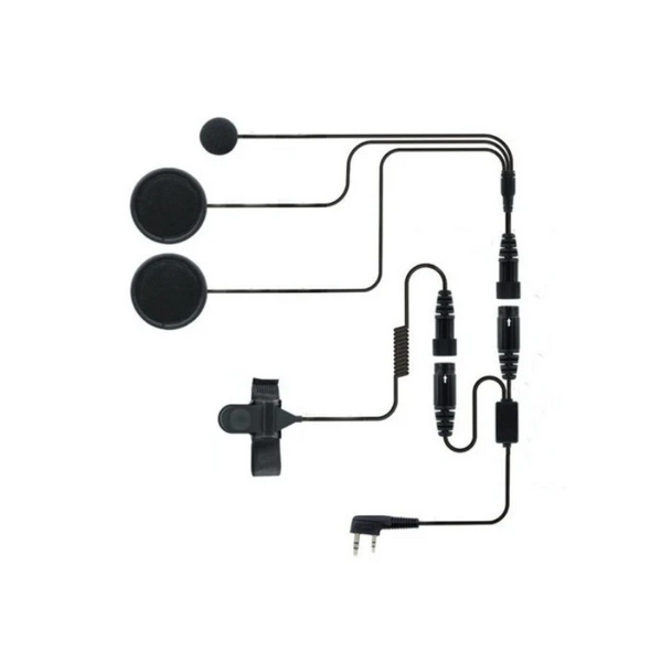 Helmet headset, quick disconnect, finger PTT, 2 pin plug  for ZA-725,  ZA-758, ZA-720, ZA-721, ZA-723, TX-8 radio