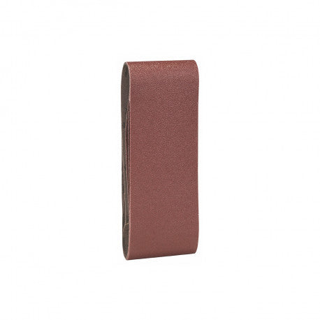 Bosch Sanding Belt 75x457mm Grit 80 (3 Pack) - Red Sanding Belts for Belt Sanders. 