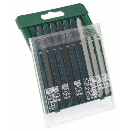 Bosch Jigsaw Blades Set - 10 Pack Wood & Metal Cutting - T-Shank Jig Saw Blades for Woodworking & Metalwork - High Quality