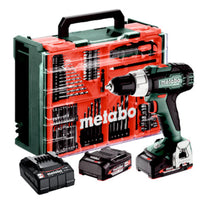 METABO SB 18 L Cordless Hammer Drill & 78-Piece Drill & Screwdriver Bit Set in Case
