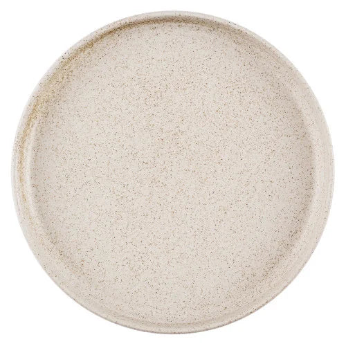EMERGE - SPECKLED WHITE - WALLED PLATE - 26CM H2CM(6) - CC-SEBW-26EP.1