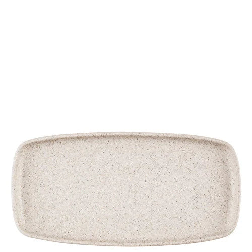 EMERGE - SPECKLED WHITE - RECTANGULAR PLATE - 30 X 14.7CM (6) - CC-SEBW-EP30.1