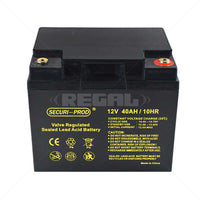 SECURI-PROD 12V 40AH Sealed Lead Acid Battery - Valve Regulated Rechargeable Battery
