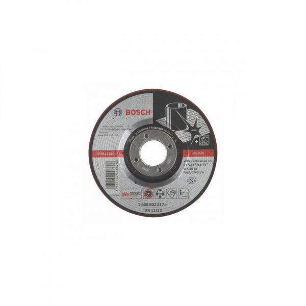 Bosch Grinding Disc WA 46 BF 115mm - Metal Grinding Wheel - 2608602217. Cut & Grind INOX Stainless Steel with this abrasive disc.