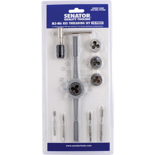 Senator M3-M6 HSS THREADING SET 10PC