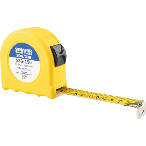 Senator 10M/33' HI-VIS LOCKING TAPE -YELLOW CASE