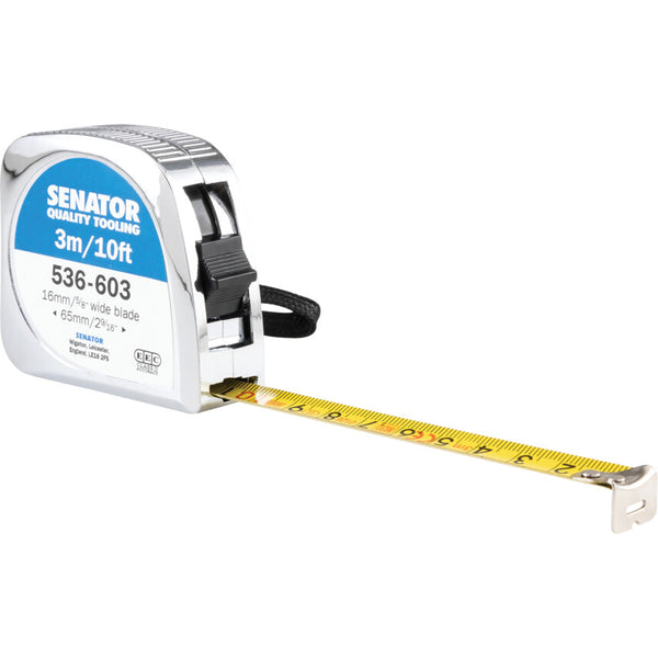 Senator 3M/10' LOCKING TAPE RULE- CHROMEDCASE