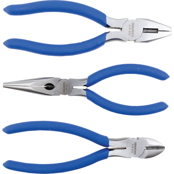 Senator 160mm CV PLIER SET 3-PCESATIN FINISH
