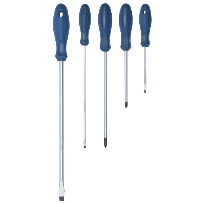 Kennedy Dual Grip Screwdriver Set - 5 Piece. Variety of Phillips & Flat Head Drivers for Home & Professional Use.